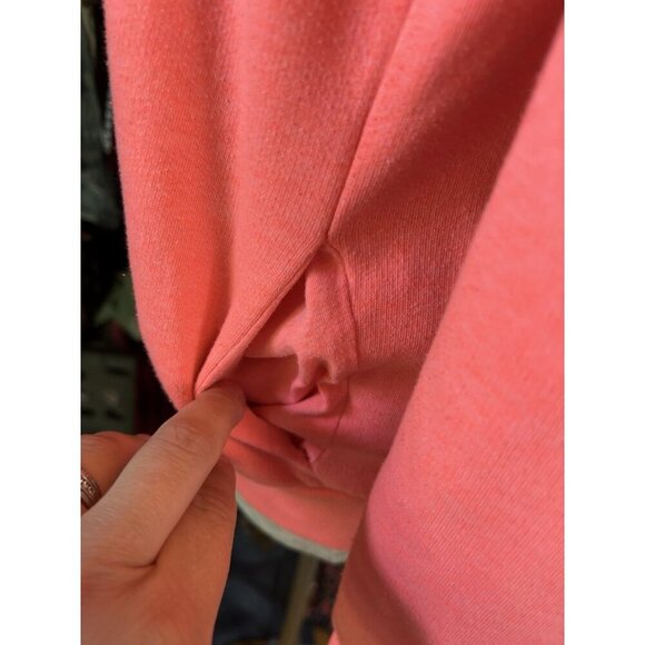VS Victoria's Secret Bright Coral Pink Zip Up Light Logo Bright Size XS Hoodie - Picture 7 of 10